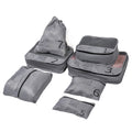 Sovereign Transit System: 7-Piece Slate Gray Ultra-Compression Organizer Set